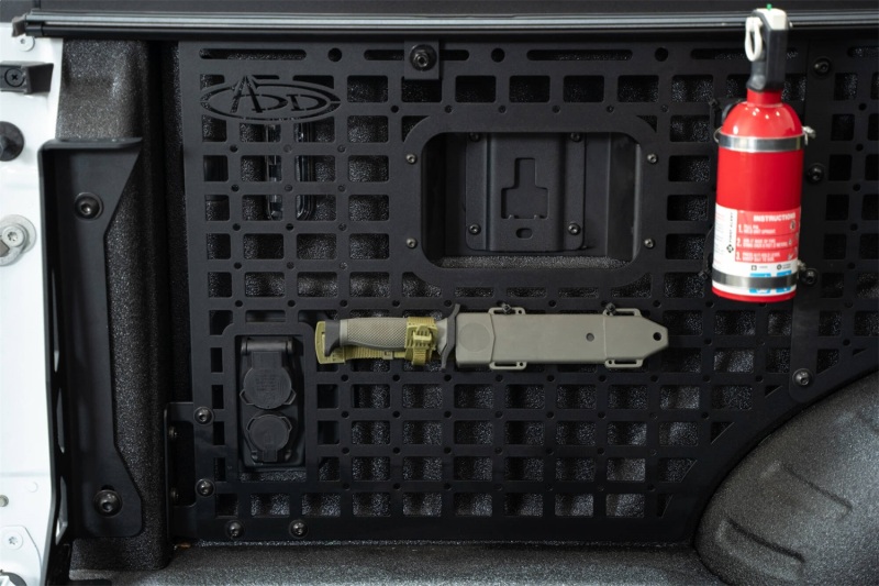 Ford F350 Bed Side Molle Panels - Driver Side - Addictive Desert Designs - Full Kit - Hammer Black - `23-`27